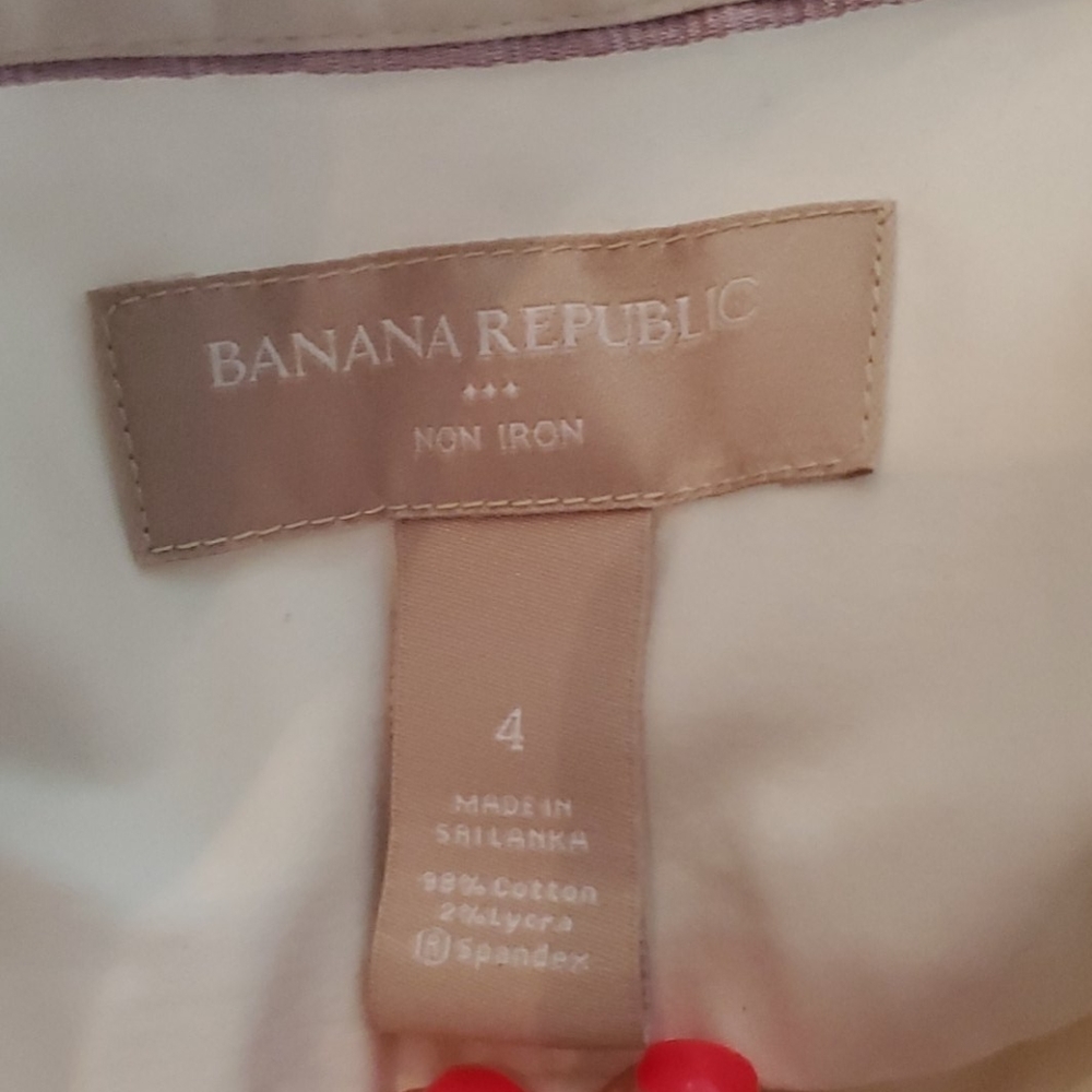 Banana Republic White size 4 long sleeve shirt - Picture 5 of 5